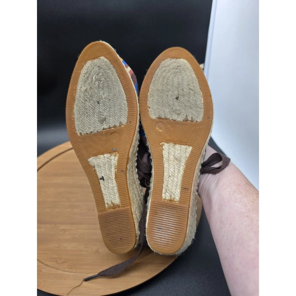 Marina Luna Espadrille Wedge Sandals Womens Size 9‎